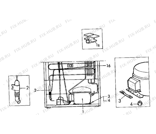 Взрыв-схема холодильника Electrolux EU3202C - Схема узла Cooling system 017